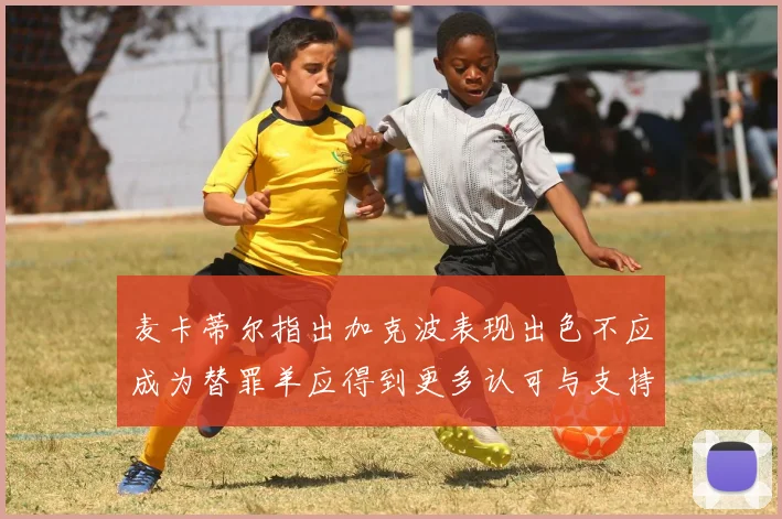 麦卡蒂尔指出加克波表现出色不应成为替罪羊应得到更多认可与支持